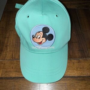Walt Disney World Teal Cap with Mickey Mouse Patch adults